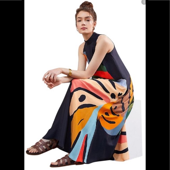 FARM Rio Dresses & Skirts - NWT Anthropologie Farm Rio Floral Halter Maxi Dress Size Medium